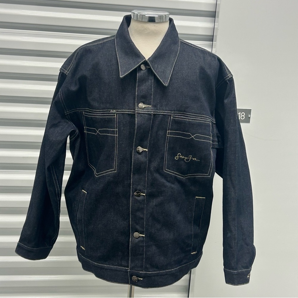 Vtg New 90s Sean John Denim Jean Jacket Blue Mens Deadstock Sz XL Hip Hop Chore